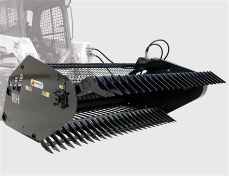 skid steer rock picker bucket|rock attachment for skid steer.